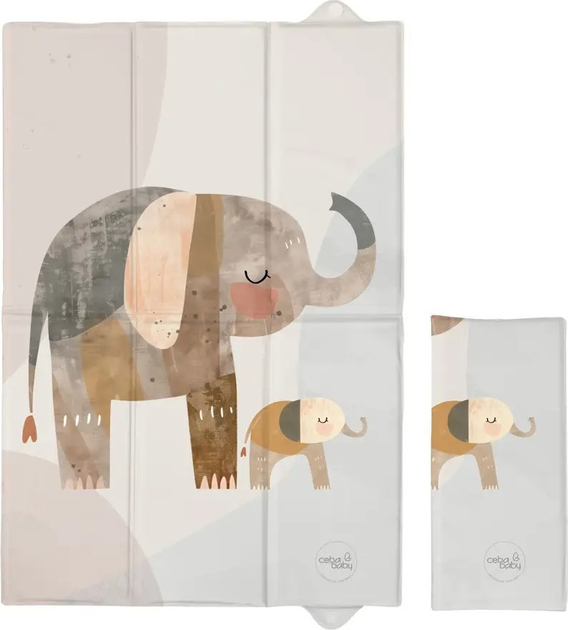 Матрац сповивальний складаний Ceba Baby Basic Elephant Family 60 x 40 см (5907672345482) - зображення 1