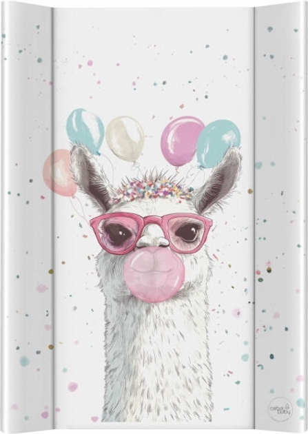 Mata do przewijania Ceba Baby Basic miękka profilowana Crazy Lama 50 x 70 cm (5907672345307) - obraz 1