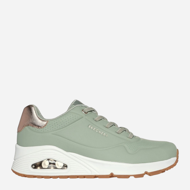 Sneakersy damskie Skechers Uno Shimmer Away 155196-SAGE 36.5 Zielone (197627201375) - obraz 1