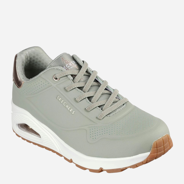 Sneakersy damskie Skechers Uno Shimmer Away 155196-SAGE 36.5 Zielone (197627201375) - obraz 2