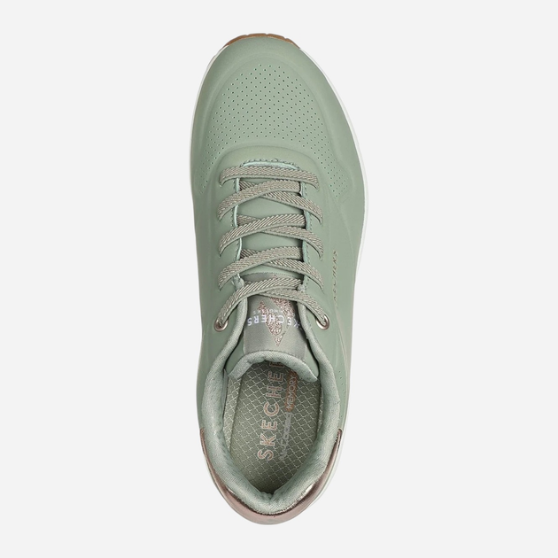Жіночі кросівки Skechers Uno Shimmer Away 155196-SAGE 37 Зелені (197627201382) - зображення 4
