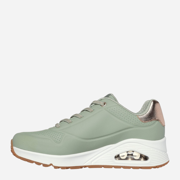 Sneakersy damskie Skechers Uno Shimmer Away 155196-SAGE 41 Zielone (197627201450) - obraz 3