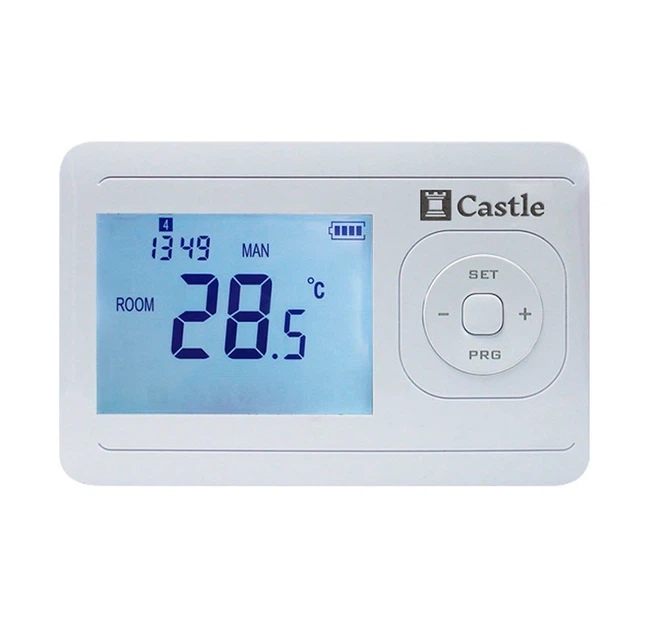 Терморегулятор програмований Castle АС8048G-RF для котла з радіоканалом білий 192x86x80 мм - зображення 3