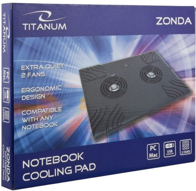 Podstawka chłodząca pod laptopa Titanum 15.6" TA102 Black (5901299901700) - obraz 5