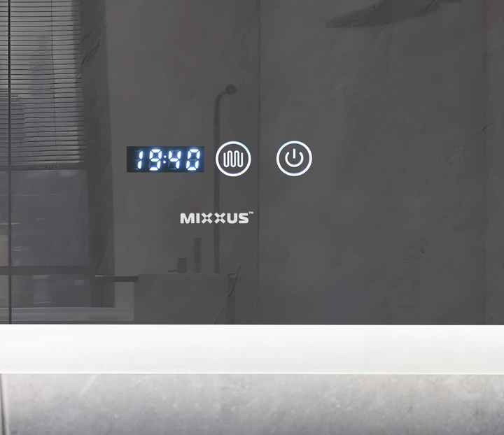 Зеркало Mixxus FLAT MR04-100x80 с LED Touch, Anti-fog, димером, регулировкой яркости, часами (MI6927) - изображение 15