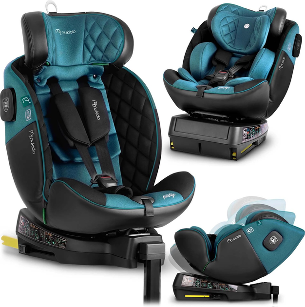 Fotelik samochodowy Nukido Prestige Line 0-36 kg ISOFIX Czarno-niebieski (5903890626648) - obraz 3
