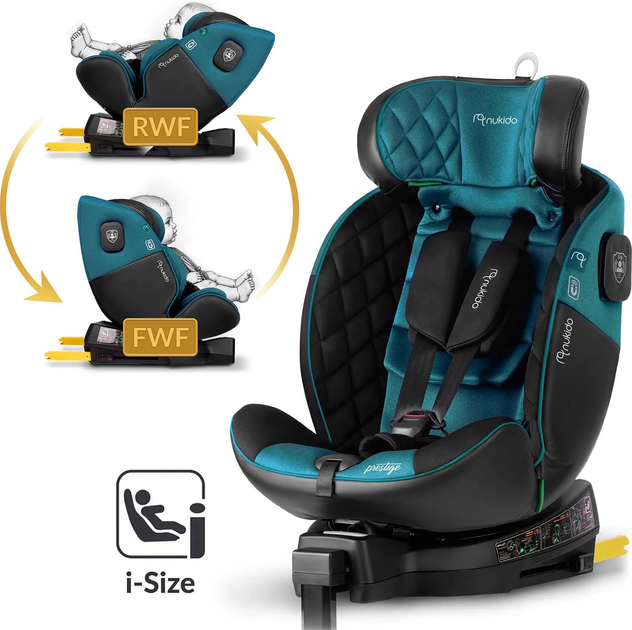 Fotelik samochodowy Nukido Prestige Line 0-36 kg ISOFIX Czarno-niebieski (5903890626648) - obraz 10