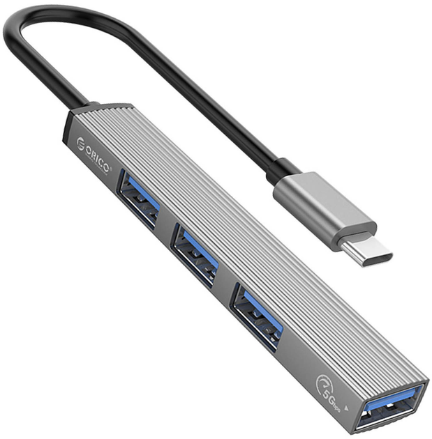 USB-хаб Orico 1 х USB-A 3.0, 3 х USB-A 2.0 5Gbps (AH-13-GY-EP-HW) - зображення 1