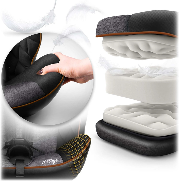 Fotelik samochodowy Nukido Prestige Line 0-36 kg ISOFIX Czarno-szary (5903890626631) - obraz 9