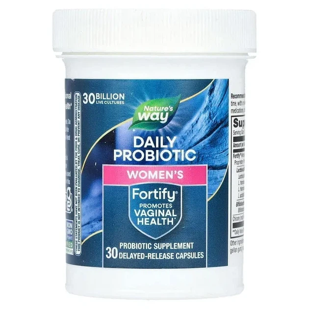 Пробиотики + пребиотик для женщин Fortify Nature's Way Повседневный уход 30 млрд КОЕ 30 капсул - изображение 2