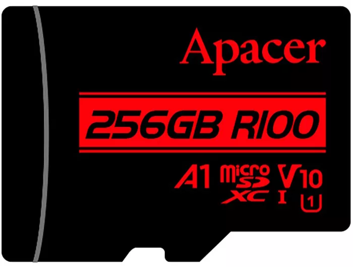 Карта памяти Apacer microSDXC 256GB UHS-I U1 V10 + SD-адаптер (AP256GMCSX10UB-R) - Фото 2 Карта памяти Apacer microSDXC 256GB UHS-I U1 V10 + SD-адаптер (AP256GMCSX10UB-R) - изображение 2