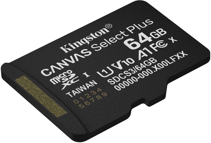 Карта памяти Kingston Canvas Select Plus microSDXC 64GB UHS-I U1