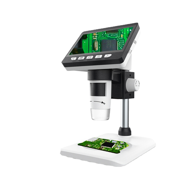 Мікроскоп цифровий на штативі з 4,3" LCD екраном Gaosuo M-700, зі збільшенням до 1000X - зображення 6