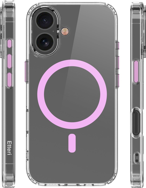 Панель Etteri Color Mag do Apple iPhone 16 Plus 6.7 Pink (GSM190939) - зображення 3