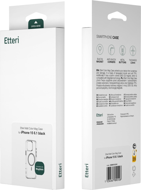 Панель Etteri Color Mag do Apple iPhone 16 Plus 6.7 Grey (GSM190927) - зображення 5