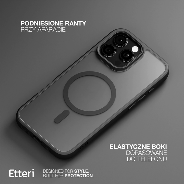 Панель Etteri Matt Mag do Apple iPhone 15 Pro Max 6.7 Black (GSM186871) - зображення 5