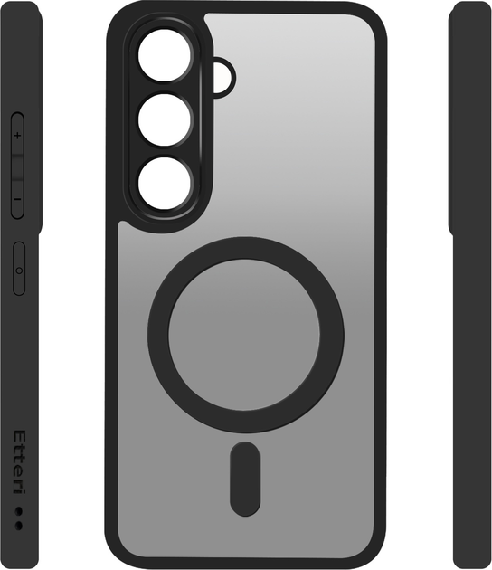 Etui plecki Etteri Matt Mag do Samsung Galaxy A56 5G Black (GSM192424) - obraz 2