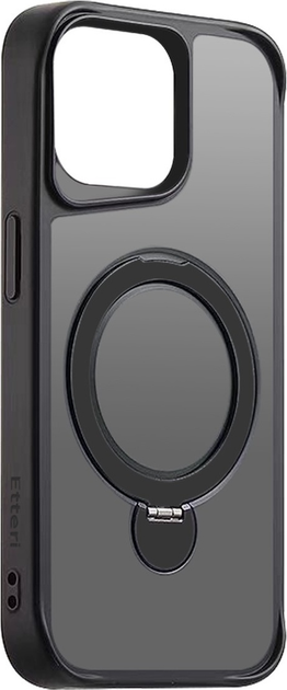 Etui plecki Etteri Matt Mag Ring do Apple iPhone 12 / 12 Pro 6.1 Black (GSM190641) - obraz 2