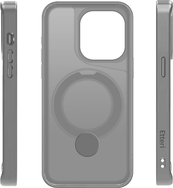 Etui plecki Etteri Matt Mag Ring do Apple iPhone 14 Pro 6.1 Grey (GSM190633) - obraz 4