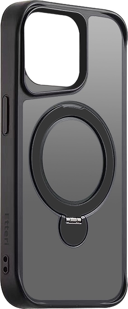 Etui plecki Etteri Matt Mag Ring do Apple iPhone 15 Pro Max 6.7 Black (GSM190647) - obraz 2