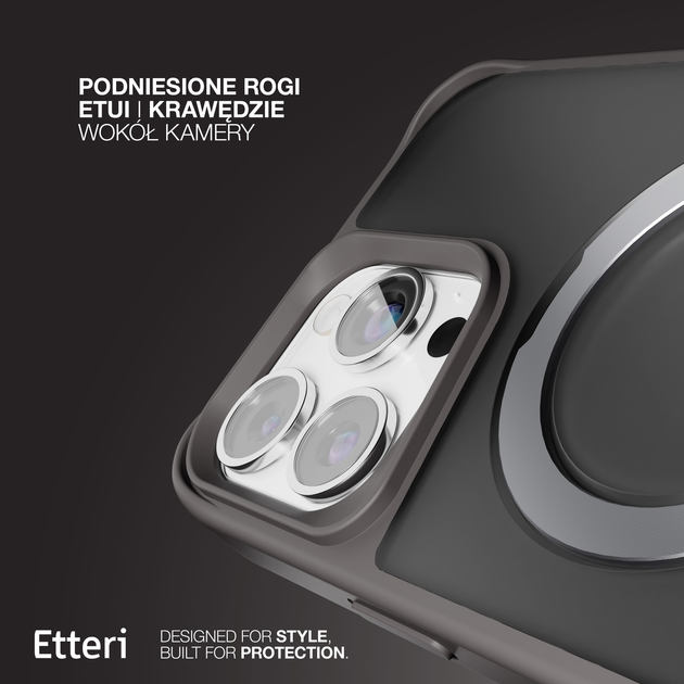 Etui plecki Etteri Matt Mag Ring do Apple iPhone 15 Pro 6.1 Grey (GSM190635) - obraz 8
