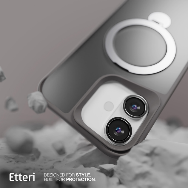 Etui plecki Etteri Matt Mag Ring do Apple iPhone 16 6.1 Grey (GSM190637) - obraz 7