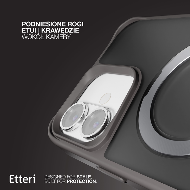 Etui plecki Etteri Matt Mag Ring do Apple iPhone 16 6.1 Grey (GSM190637) - obraz 8