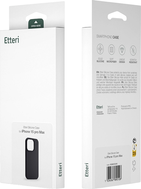 Панель Etteri Silicone Case do Apple iPhone 14 6.1 Black (GSM183441) - зображення 4