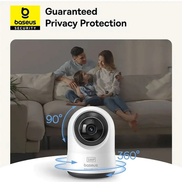 Kamera IP Baseus Security P1 Pro Indoor Camera 3K EU White (S0TV022132) - obraz 6