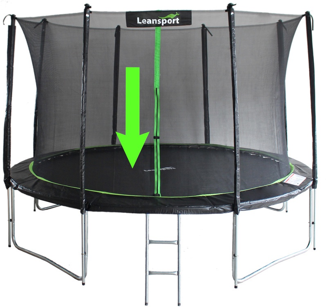 Мат LEAN Toys Sport для батута серії Pro 244 см 8 футів Чорний (5908275996491) - зображення 3