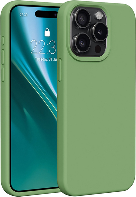 Панель Etteri Silicone Case do Apple iPhone 15 Pro Max 6.7 Light green (GSM183490) - зображення 1