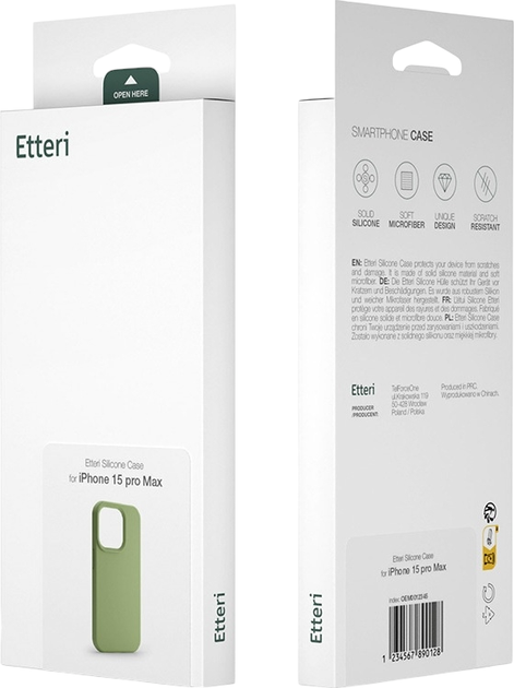 Панель Etteri Silicone Case do Apple iPhone 15 Pro Max 6.7 Light green (GSM183490) - зображення 4