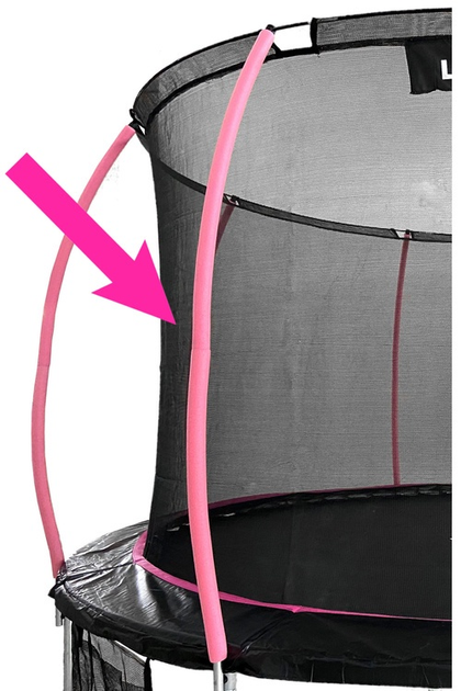 Siatka wewnętrzna LEAN Toys Sport do trampoliny serii Max 244 cm 8ft Black and Pink (5903802457674) - obraz 1