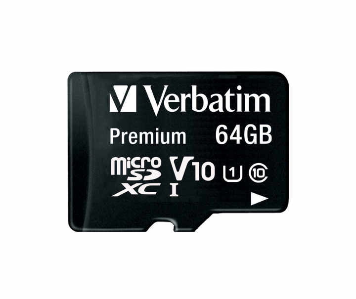 Карта памяти Verbatim Premium microSDXC 64GB UHS-I U1 + SD-адаптер (44084) - изображение 2