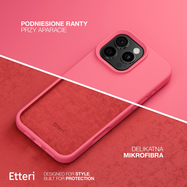 Панель Etteri Silicone Case do Apple iPhone 15 Pro Max 6.7 Raspberry (GSM183568) - зображення 8