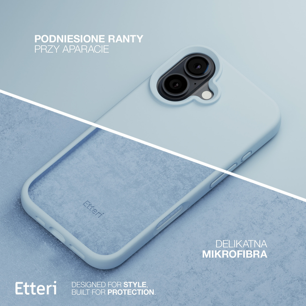 Панель Etteri Silicone Case do Apple iPhone 16 Plus 6.7 Light blue (GSM187052) - зображення 4