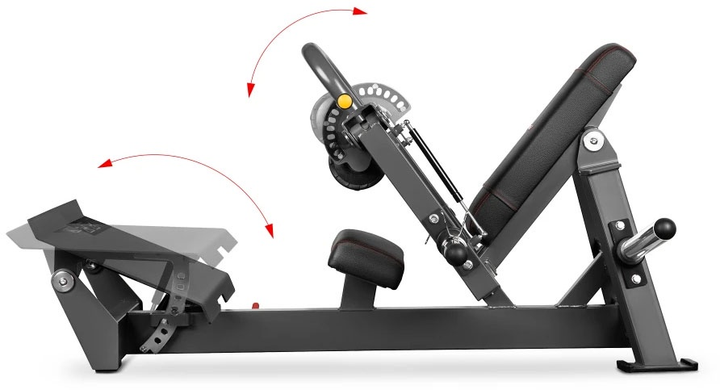Maszyna do ćwiczeń mięśni pośladków HMS MHT01 Hip Thrust z wolnym ciężarem (5907695512281) - obraz 3