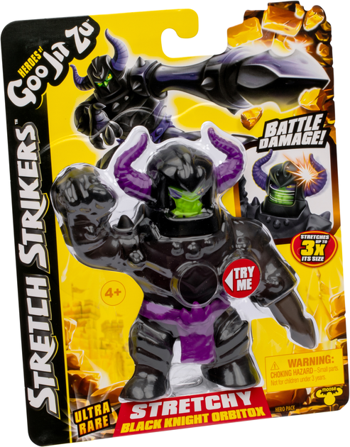 Figurka rozciągliwa GooJitZu Bohater GooJitZu Orbitox Czarny Rycerz Stretch Strikers 42783 (0630996427835) - obraz 1