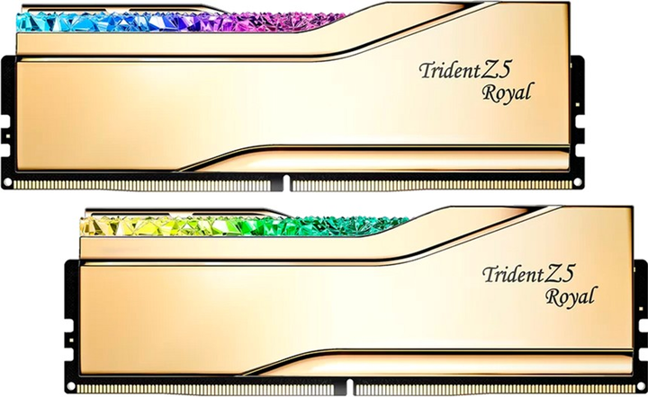 Pamięć RAM G.Skill DDR5-7200 32768MB PC5-57600 (Kit of 2x16384) Trident Z5 Royal Gold (F5-7200J3445G16GX2-TR5G) - obraz 1