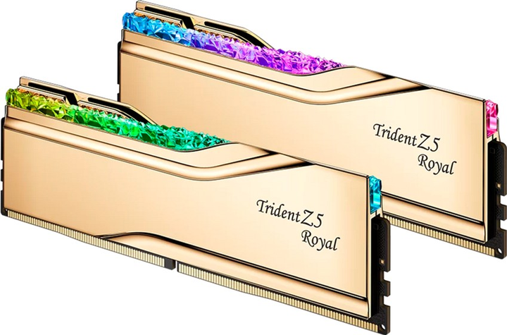 Pamięć RAM G.Skill DDR5-7200 32768MB PC5-57600 (Kit of 2x16384) Trident Z5 Royal Gold (F5-7200J3445G16GX2-TR5G) - obraz 2