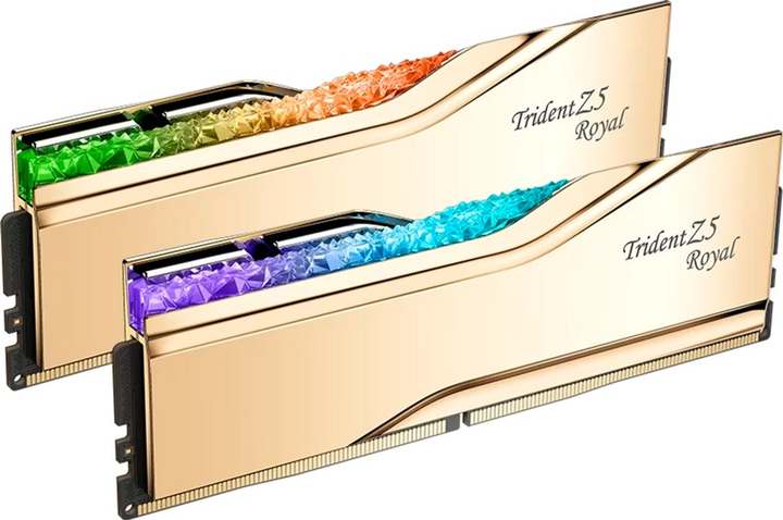 Pamięć RAM G.Skill DDR5-7200 32768MB PC5-57600 (Kit of 2x16384) Trident Z5 Royal Gold (F5-7200J3445G16GX2-TR5G) - obraz 3