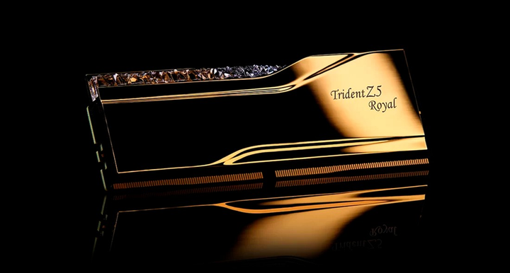 Pamięć RAM G.Skill DDR5-7200 32768MB PC5-57600 (Kit of 2x16384) Trident Z5 Royal Gold (F5-7200J3445G16GX2-TR5G) - obraz 5