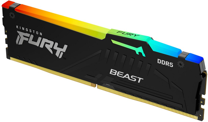 Оперативна пам'ять Kingston Fury Beast DDR5-6000 RGB 16384MB PC5-48000 Black (KF560C30BBA-16) - зображення 4