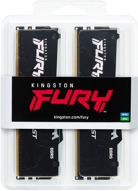 Оперативна пам'ять Kingston Fury Beast DDR5-6400 RGB 65536MB PC5-51200 (Kit of 2x32768) Black (KF564C32BBAK2-64) - зображення 6