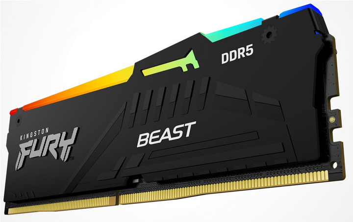 Pamięć RAM Kingston Fury Beast DDR5-6800 RGB 32768MB PC5-54400 (Kit of 2x16384) Black (KF568C34BBEAK2-32) - obraz 5