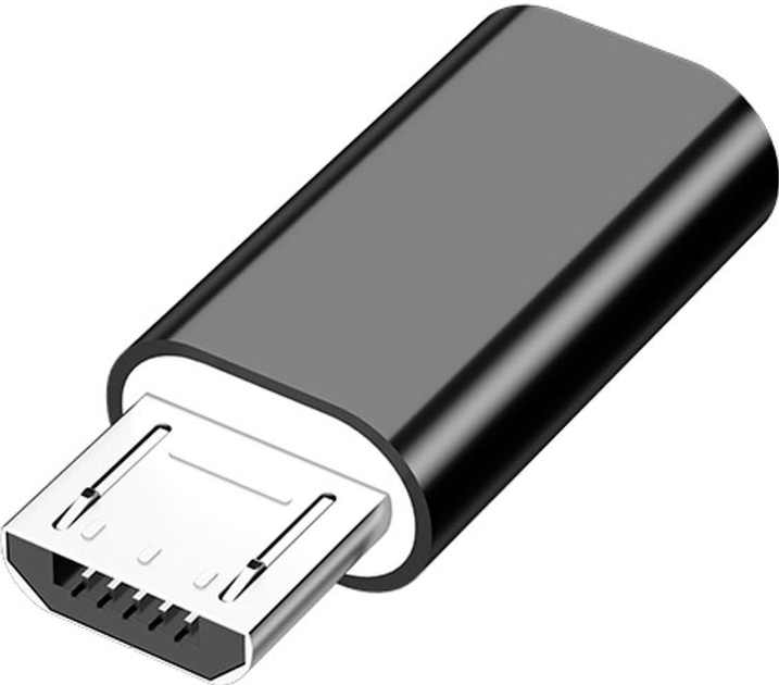 Adapter Unitek USB-C -Micro USB Black (A1050ABK03) - obraz 3