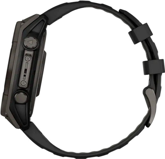 Smartwatch Garmin fenix 8 47mm Solar Sapphire Carbon Grey DLC titanium with Black and Pebble Grey Silicone Band (010-02906-11) - obraz 11