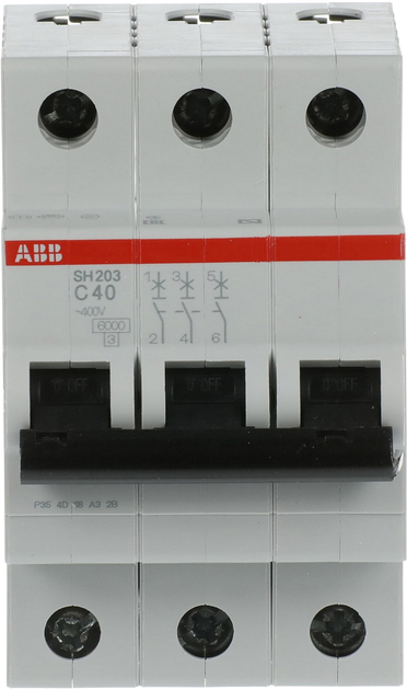 Автоматичний вимикач ABB SH203-C40 (2CDS213001R0404) - зображення 1