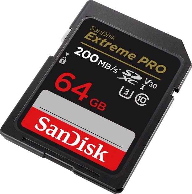Карта памяти SanDisk Extreme Pro SDXC 64GB UHS-I U3 V30