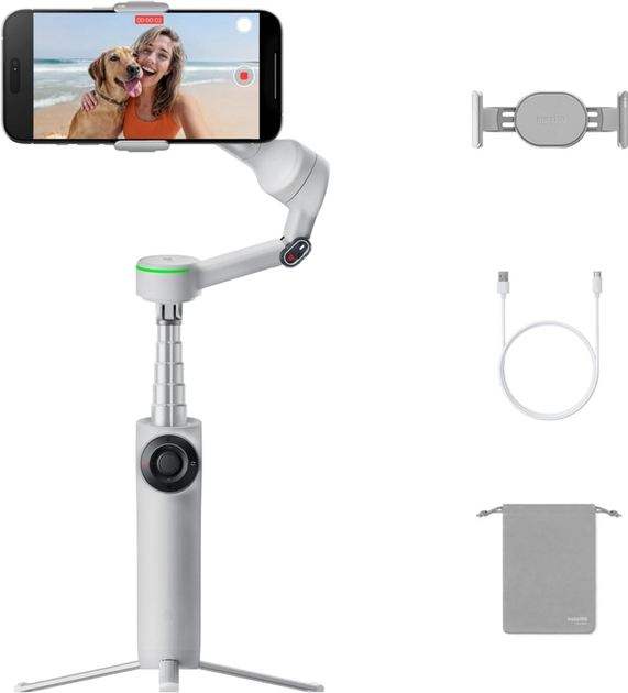 Monopod-stabilizator Insta360 Flow 2 Pro Standard Bundle Stone Gray (CINSABQB_Flow203) - obraz 1